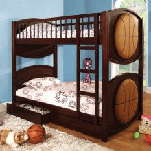 Hokku Designs Olympic Sports Basketball Twin/Twin Bunk Bed