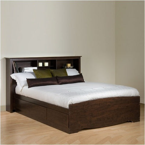 Espresso Manhattan Double Platform Storage Bed by Prepac | EBD-5600