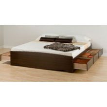Manhattan 6 Drawer Storage Platform Bed by Prepac - King Size