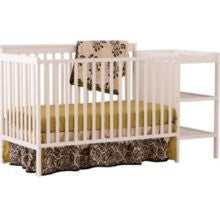 Stork Craft Milan 2-in 1 Crib and Changer in White