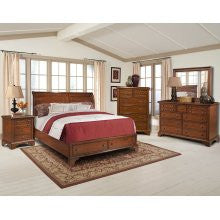 Plymouth Traditional Bedroom Set (Bed, Nightstand, Dresser and Mirror) - Klaussner Furniture