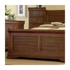 Paris Classics Solid Cherry Panel Bed in Satin Cherry Finish by Mastercraft Collections | 340X