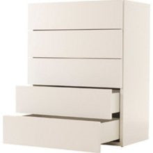 Tema Aurora 5 Drawer White Chest