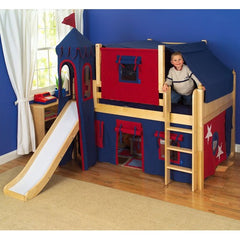 Full Low Loft Castle Bed by Maxtrix Kids | Maxtrix Castle Full Low Loft Series