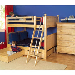 Full Over Full Medium High Bunk Bed with Under Bed Storage Drawers by Maxtrix Kids | Maxtrix Bedroom Series
