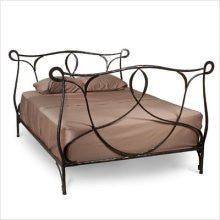 CG Sparks Iron Queen Bed Frame in Burnt Wax