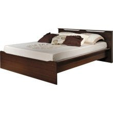 Prepac EPQ-0262-2K Coal Harbor Queen Platform Bed with Headboard, Espr