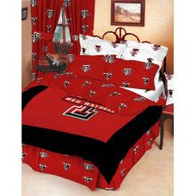 Texas Tech Red Raiders Bed in A Bag Queen with Team Color Sheets