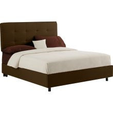 Skyline Furniture Tufted Bed Twin Tufted Bed - Chocolate (790BEDPCHOC)