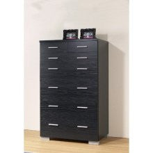 Tvilum Vancouver Bedroom Eight Drawer Dresser in Black Woodgrain