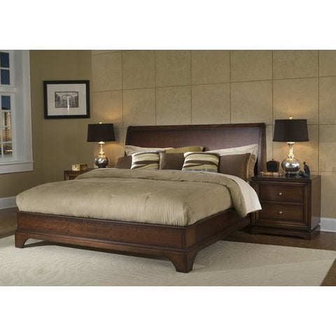 Hailey Bed in Antique Walnut by LifeStyle Solutions | HLY-WN-SET