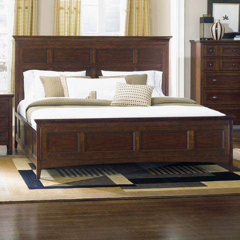 Harrison Panel Bed with Storage Drawers in Deep Cherry by Magnussen | B1398X