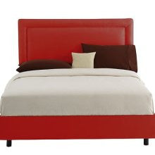 Skyline Furniture Border Bed in Red Size: California King