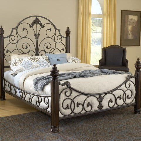 Gastone Bed in Black Gold by Hillsdale | Gastone Bed in Black Gold