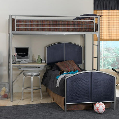 Universal Youth Study Loft Bed with Youth Mesh Bed by Hillsdale | 1178-011 / 1178-021/1177 Series