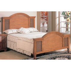 Ships Wheel Bed in Light Brown by Hospitality Rattan | 403-5911