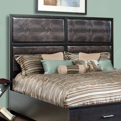 Croc-Embossed Headboard in Black Crystal by Howard Miller | 951110BC / 951111BC