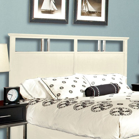 Panel Metal Accent Headboard in Moonbeam White by Howard Miller | 951112MW / 951113MW