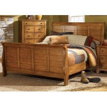 Liberty Grandpa's Cabin Queen Sleigh Bed - Aged Oak Finish (176-BR21HFR)