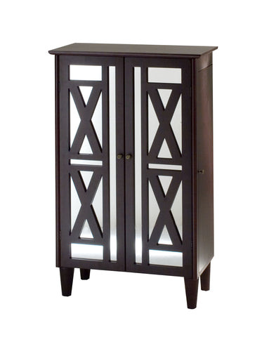 Free Standing Three Drawer Jewlery Cherry Armoire by Bellacor | JAWC-Cherry