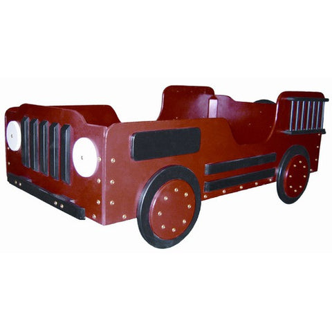 Fire Truck Wood Toddler Bed by Just Kids Stuff | JKS003-1