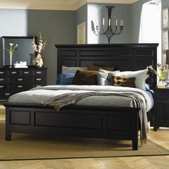 Ashton Bed in Distressed Black by Klaussner Furniture | 565-066FB / 565-050FB