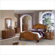 Hospitality Rattan 403-5911-12-13 Ships Wheel Queen Complete Bed - Hea