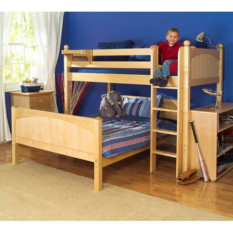 L - Shaped Twin Over Full Bunk Bed by Maxtrix Kids | Maxtrix L-Shaped Twin Bunk Series