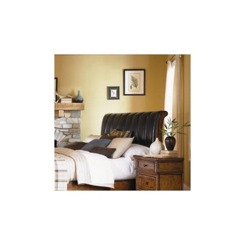 Larkspur Leather Sleigh Headboard in Distressed Burnished Caramel by Legacy Classic Furniture | 931-4805 / 931-4806 / 931-4807