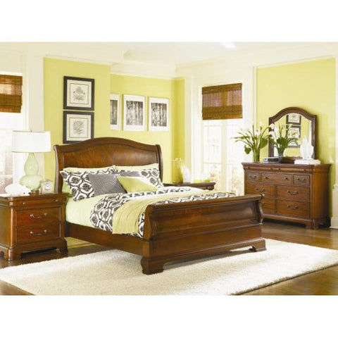 Evolution Sleigh Bed in Distressed Rich Auburn by Legacy Classic Furniture | 9180-4315 / 9180-4316 / 9180-4317