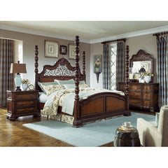 Royal Traditions Poster Bed in Distressed Chestnut by Legacy Classic Furniture | 1080-4599 / 1080-4699 / 1080-4799