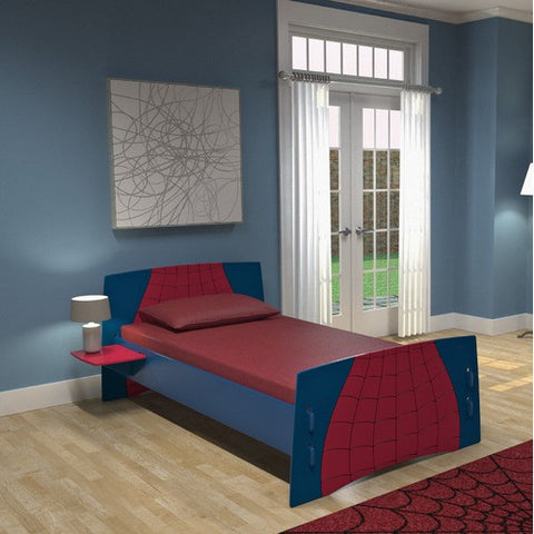 Legare Kids Spider Twin Bed in Navy and Red by Legare Furniture | BDNM-150