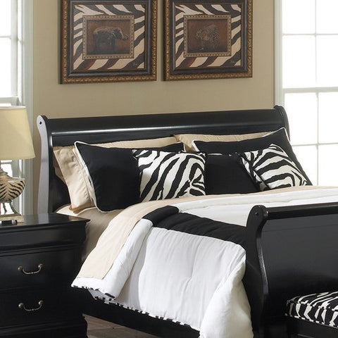 Carrington Sleigh Headboard in Black by Liberty Furniture | 907-BR11H