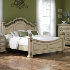 Messina Estates II Bed in Antique Ivory by Liberty Furniture | Messina Estates II Bed in Antique Ivory