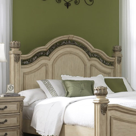 Messina Estates Poster Headboard in Antique Ivory by Liberty Furniture | 837-BR01 / 837-BR03