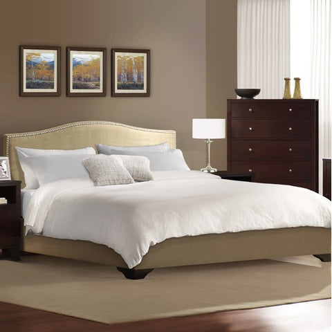 LS Signature Bedroom Magnolia Bed in Cream by LifeStyle Solutions | MGL-QNB-BG-SET / MGL-EKB-BG-SET / MGL-CKB-BG-SET