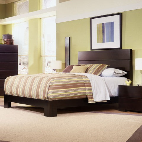 Cypress Low Profile Bed in Walnut by Ligna Furniture | N49HF / N49RS