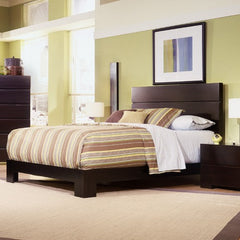 Cypress Low Profile Bed in Walnut by Ligna Furniture | N49HF / N49RS