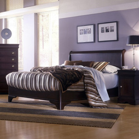 Louis Philippe Bed in Ebony by Ligna Furniture | Louis Phillipe Series