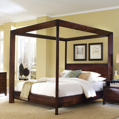 Saint Martin Chamfer High Poster Bed by Ligna Furniture | N6807 MOC / N6808 MOC