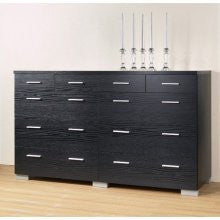 Tvilum Vancouver Bedroom Double Dresser in Black Woodgrain