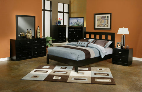 MANHATTAN FULL PLATFORM BED by Alpine Furniture | MT-08 F