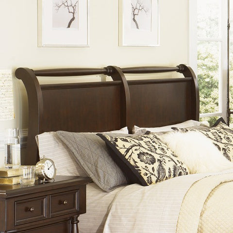 Belcourt Sleigh Bed Headboard in Cherry by Magnussen | B1619-52H / B1619-62H