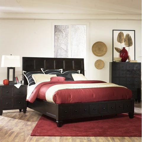 Julian Island Bed in Antique Ebony by Magnussen | B1820-50 / B1820-60