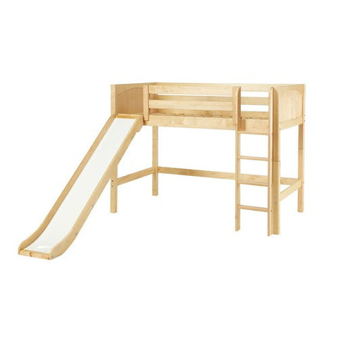 Awesome Panel Twin Mid Loft Bed with Straight Ladder by Maxtrix Kids | 100-00 / 1310-003 / 1881-00