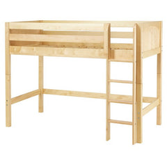 Chip Panel Twin Mid Loft Bed with Straight Ladder by Maxtrix Kids | 100-00 / 1480-00