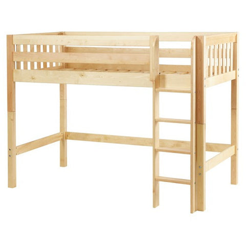 Chip Slat Twin Mid Loft Bed with Straight Ladder by Maxtrix Kids | 101-00 / 700-00