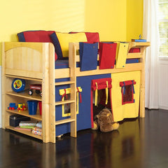 Low Rider Panel Twin Loft Bed with Straight Ladder by Maxtrix Kids | 100-00 / 1310-00