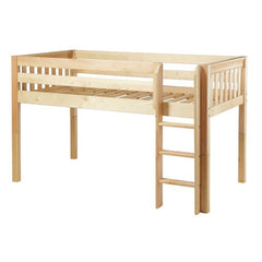 Low Rider Slat Twin Loft Bed with Straight Ladder by Maxtrix Kids | 101-00 / 700-00 / 1410