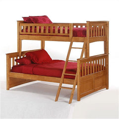 Ginger Twin Over Full Bunk Bed in Medium Oak by Night & Day | PBTF2-GIN-MO Set
